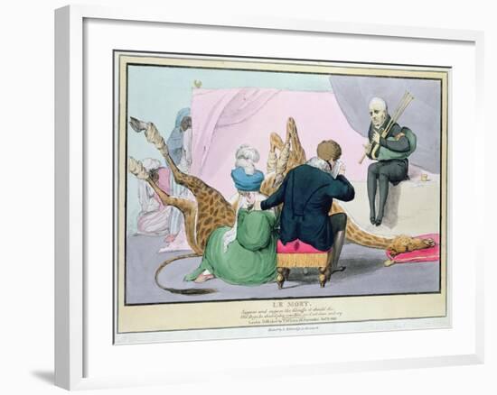 Le Mort', George IV (1762-1830), Caricature of the King Grieving the Death of the Giraffe-John Doyle-Framed Giclee Print