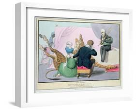 Le Mort', George IV (1762-1830), Caricature of the King Grieving the Death of the Giraffe-John Doyle-Framed Giclee Print