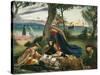 Le Morte d'Arthur, 1860-James Archer-Stretched Canvas