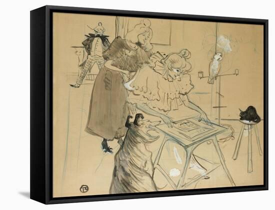 Le Motographe (Melle, Margouin), 1899-Henri de Toulouse-Lautrec-Framed Stretched Canvas