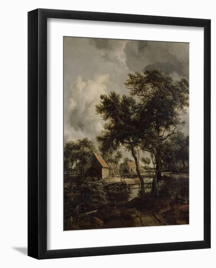 Le Moulin à eau-Meindert Hobbema-Framed Giclee Print