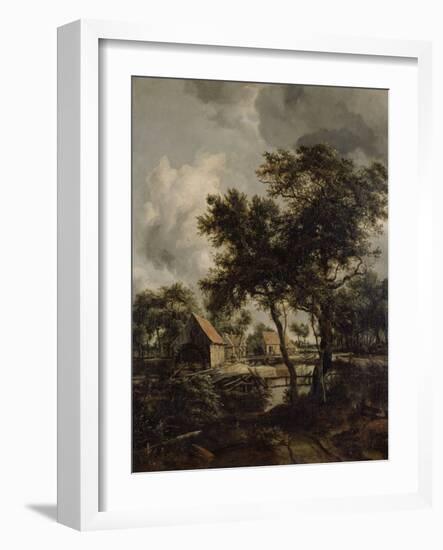 Le Moulin à eau-Meindert Hobbema-Framed Giclee Print