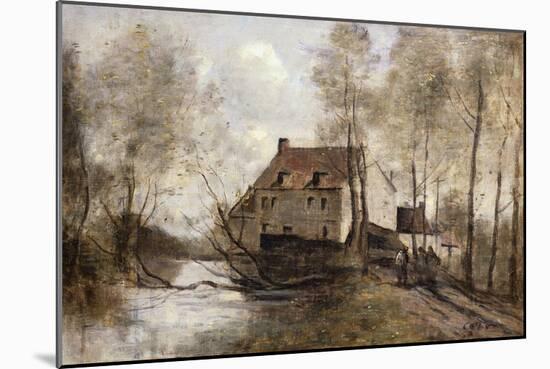 Le Moulin Brule, Planque, Near Douai-Jean-Baptiste-Camille Corot-Mounted Giclee Print