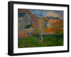 Le moulin David, paysage de Bretagne - The Mill David, landscape in Brittany, 1894 Canvas-Paul Gauguin-Framed Giclee Print