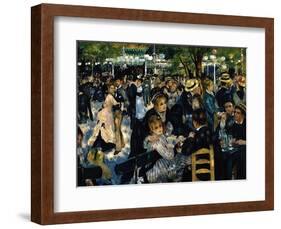 Le Moulin de la Galette 1876-Pierre-Auguste Renoir-Framed Art Print