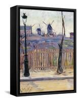 Le moulin de la Galette, 1884-Paul Signac-Framed Stretched Canvas
