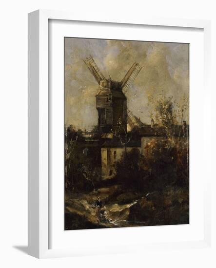 Le Moulin de la Galette, à Montmatre-Antoine Vollon-Framed Giclee Print