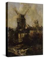 Le Moulin de la Galette, à Montmatre-Antoine Vollon-Stretched Canvas