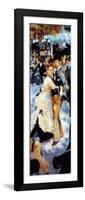 Le Moulin de la Galette (detail)-Pierre-Auguste Renoir-Framed Art Print