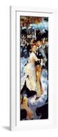 Le Moulin de la Galette (detail)-Pierre-Auguste Renoir-Framed Art Print