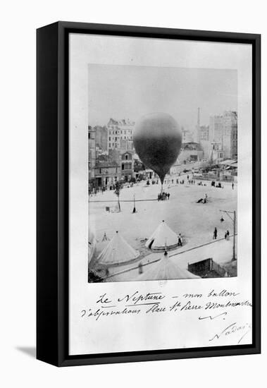 Le Neptune Hot Air Balloon Taking Off from Place St Pierre in Montmatre During the Siege of…-Nadar-Framed Stretched Canvas