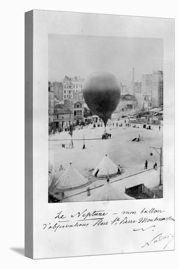Le Neptune Hot Air Balloon Taking Off from Place St Pierre in Montmatre During the Siege of…-Nadar-Stretched Canvas