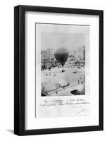 Le Neptune Hot Air Balloon Taking Off from Place St Pierre in Montmatre During the Siege of…-Nadar-Framed Photographic Print