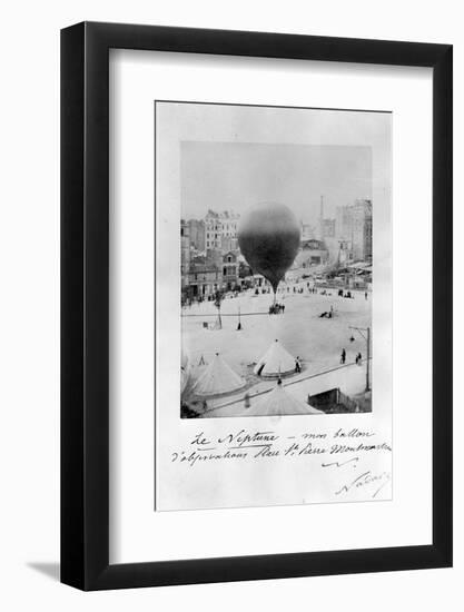 Le Neptune Hot Air Balloon Taking Off from Place St Pierre in Montmatre During the Siege of…-Nadar-Framed Photographic Print