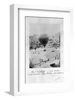 Le Neptune Hot Air Balloon Taking Off from Place St Pierre in Montmatre During the Siege of…-Nadar-Framed Photographic Print