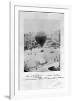 Le Neptune Hot Air Balloon Taking Off from Place St Pierre in Montmatre During the Siege of…-Nadar-Framed Premium Photographic Print