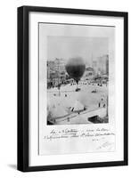 Le Neptune Hot Air Balloon Taking Off from Place St Pierre in Montmatre During the Siege of…-Nadar-Framed Photographic Print