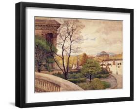 Le Palais de l'Industrie vu d'une terrasse de la chambre des députés (1886)-Edmond Debon-Framed Giclee Print