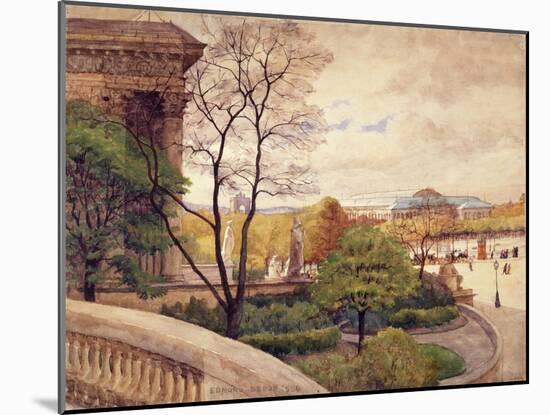 Le Palais de l'Industrie vu d'une terrasse de la chambre des députés (1886)-Edmond Debon-Mounted Giclee Print