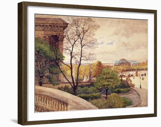 Le Palais de l'Industrie vu d'une terrasse de la chambre des députés (1886)-Edmond Debon-Framed Giclee Print
