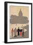 Le Pantheon Art Deco Scene - Paris, France-Lantern Press-Framed Art Print