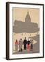 Le Pantheon Art Deco Scene - Paris, France-Lantern Press-Framed Art Print