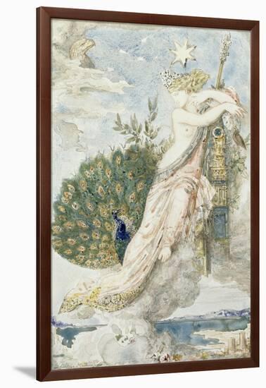 Le Paon se plaignant à Junon. Etude pour les Fables de La Fontaine-Gustave Moreau-Framed Giclee Print