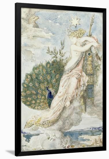 Le Paon se plaignant à Junon. Etude pour les Fables de La Fontaine-Gustave Moreau-Framed Giclee Print