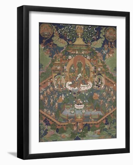 Le paradis de Cyâmatara (Tara verte)-null-Framed Giclee Print