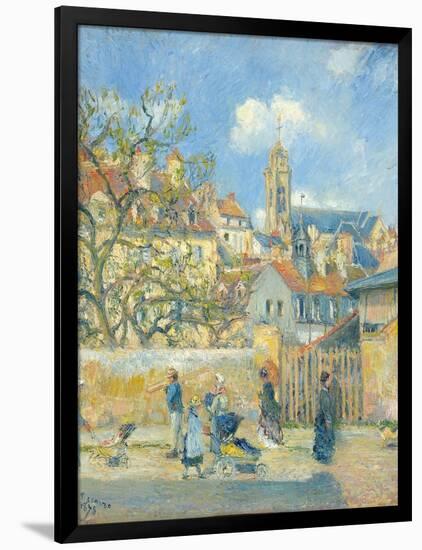 Le Parc Aux Charrettes, Pontoise, 1878-Camille Pissarro-Framed Giclee Print