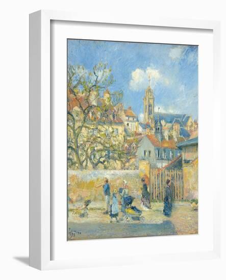 Le Parc Aux Charrettes, Pontoise, 1878-Camille Pissarro-Framed Premium Giclee Print