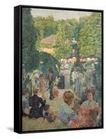 Le Parc De Monsouris, View Towards the Bandstand-Ludovic Vallee-Framed Stretched Canvas