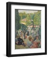 Le Parc De Monsouris, View Towards the Bandstand-Ludovic Vallee-Framed Giclee Print