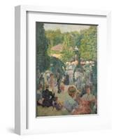 Le Parc De Monsouris, View Towards the Bandstand-Ludovic Vallee-Framed Giclee Print