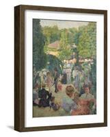 Le Parc De Monsouris, View Towards the Bandstand-Ludovic Vallee-Framed Giclee Print