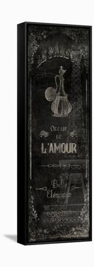 Le Parfum Black-Jace Grey-Framed Stretched Canvas