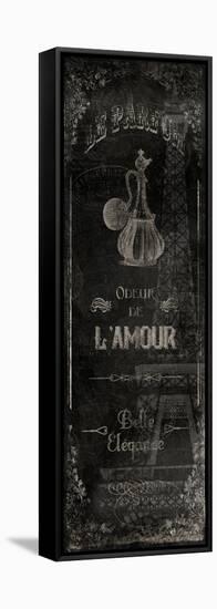 Le Parfum Black-Jace Grey-Framed Stretched Canvas