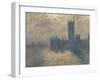 Le Parlement à Londres, ciel orageux-Claude Monet-Framed Giclee Print