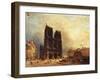 Le parvis de Notre-Dame, vers 1835-Domenico Ferri-Framed Giclee Print