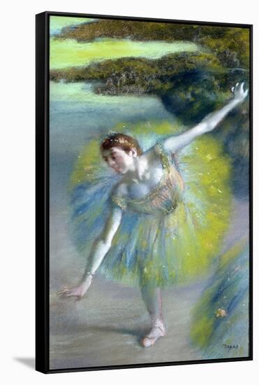 Le pas sur la scene-Edgar Degas-Framed Stretched Canvas