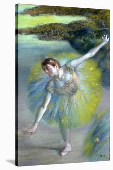Le pas sur la scene-Edgar Degas-Stretched Canvas