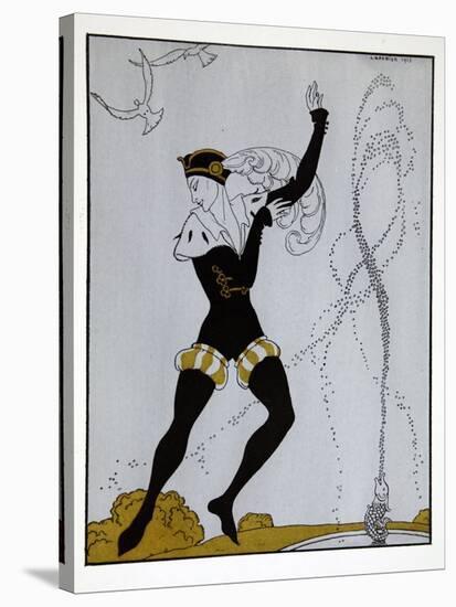 Le Pavillion DArmider from the Series Designs on the Dances of Vaslav Nijinsky-Georges Barbier-Stretched Canvas