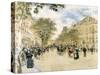 Le pavillon de Hanovre et le boulevard des Italiens à Paris-Jean-François Raffaëlli-Stretched Canvas
