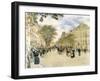 Le pavillon de Hanovre et le boulevard des Italiens à Paris-Jean-François Raffaëlli-Framed Giclee Print