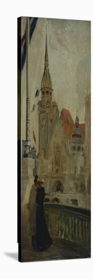 Le Pavillon de l'Allemagne à l'exposition Universelle de 1900-Edouard Zawiski-Stretched Canvas