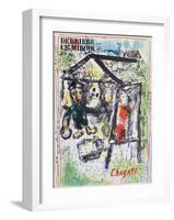 Le Peintre Devant le Village-Marc Chagall-Framed Premium Edition