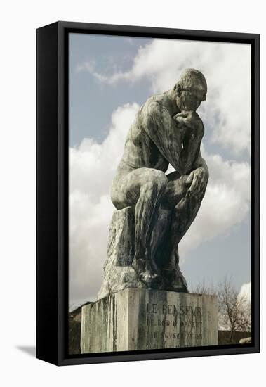 Le Penseur-Auguste Rodin-Framed Stretched Canvas