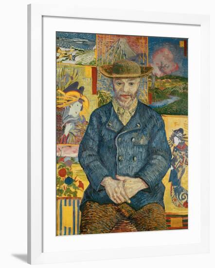 Le pere Tanguy Oil on canvas, 1887 .-Vincent van Gogh-Framed Giclee Print