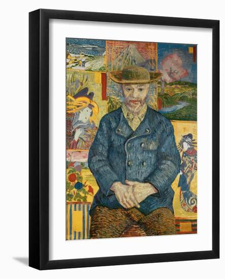 Le pere Tanguy Oil on canvas, 1887 .-Vincent van Gogh-Framed Giclee Print