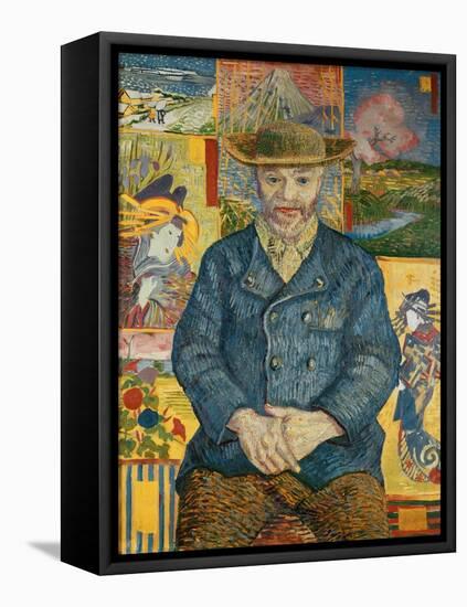 Le pere Tanguy Oil on canvas, 1887 .-Vincent van Gogh-Framed Stretched Canvas
